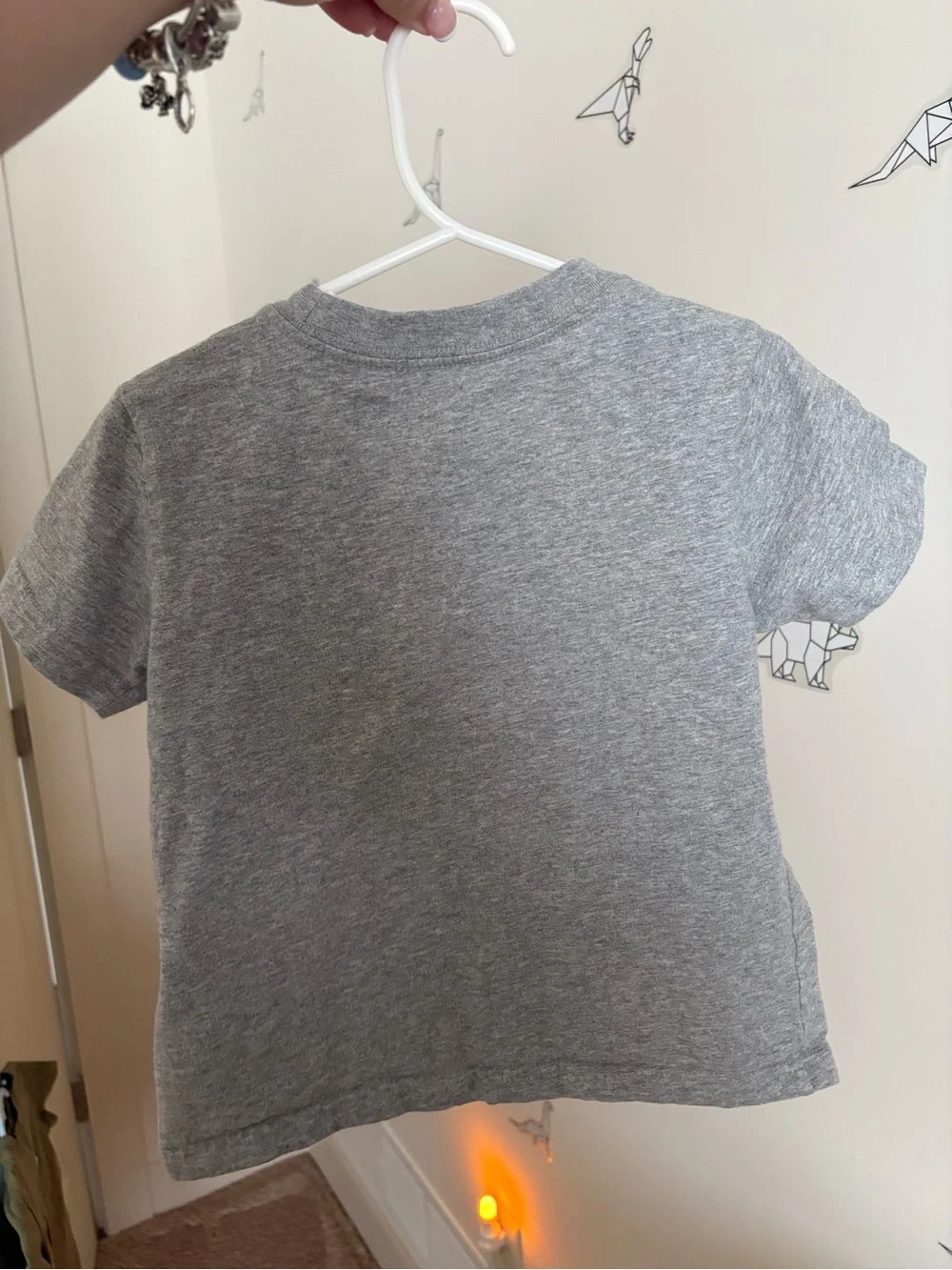Ralph Lauren Gray Crewneck Tee with Navy Polo Player